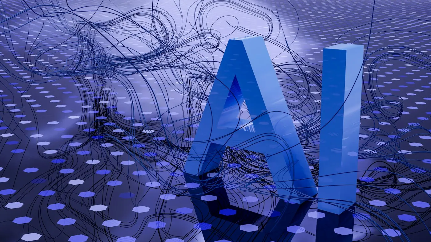 生成AIをイメージした立体のAIの文字